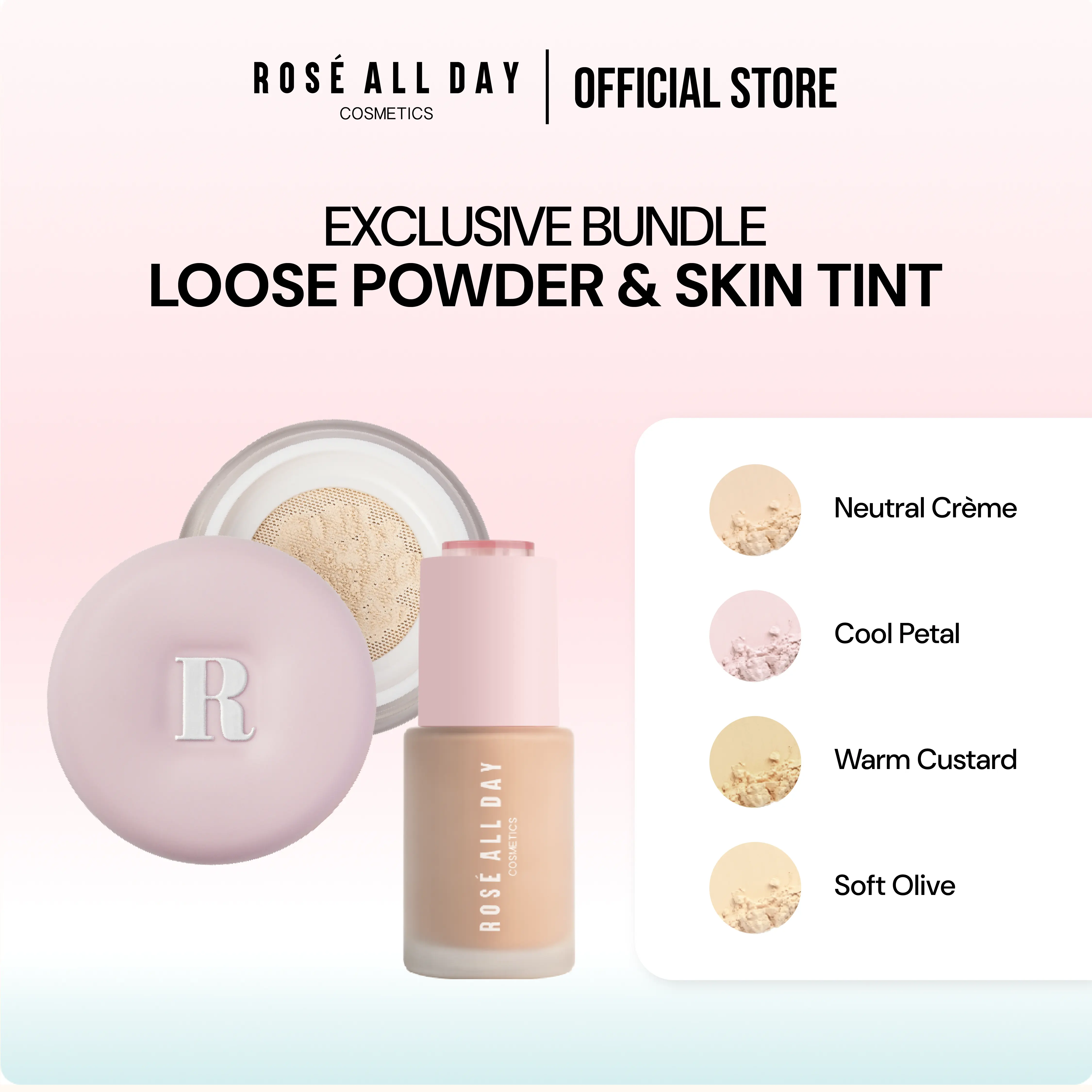 [Bundle]  Rosé All Day | The Realest Lightweight Skin Tint + AirySet Loose Powder