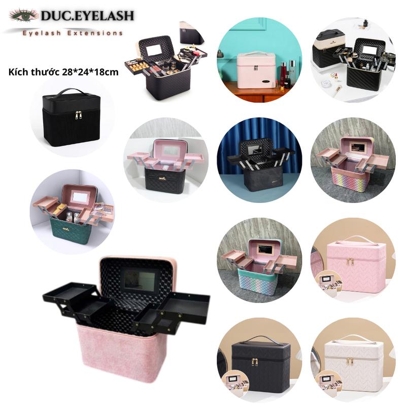 Cốp đựng đồ nối mi, trang điểm, nail mi, phun xăm, đựng đồ makeup, cốp đa năng da PU kháng nước nhẹ / Đức Beauty Lashes Nữ Trang Điểm Mỹ Phẩm Cosmetic