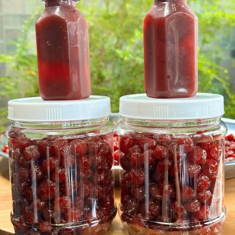 Combo 2 Mứt Chùm Ruộc rim chua ngọt 1kg ( Kèm 2 chai siro chùm ruộc)