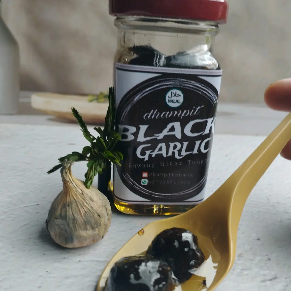 300gr Honey BlackGarlic Madu plus Bawang Hitam tunggal berkhasiat kesehatan