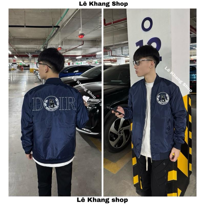 Áo Khoác Trần Bông 111 Hoạ Tiết Thêu 2 Mặt, Khoá Khắc Chữ , Nam Nữ