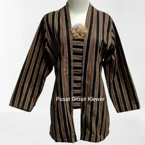 Kebaya Lurik Wanita Asli Jawa/ Baju Adat Jawa/ Lurik Panjang Hitam