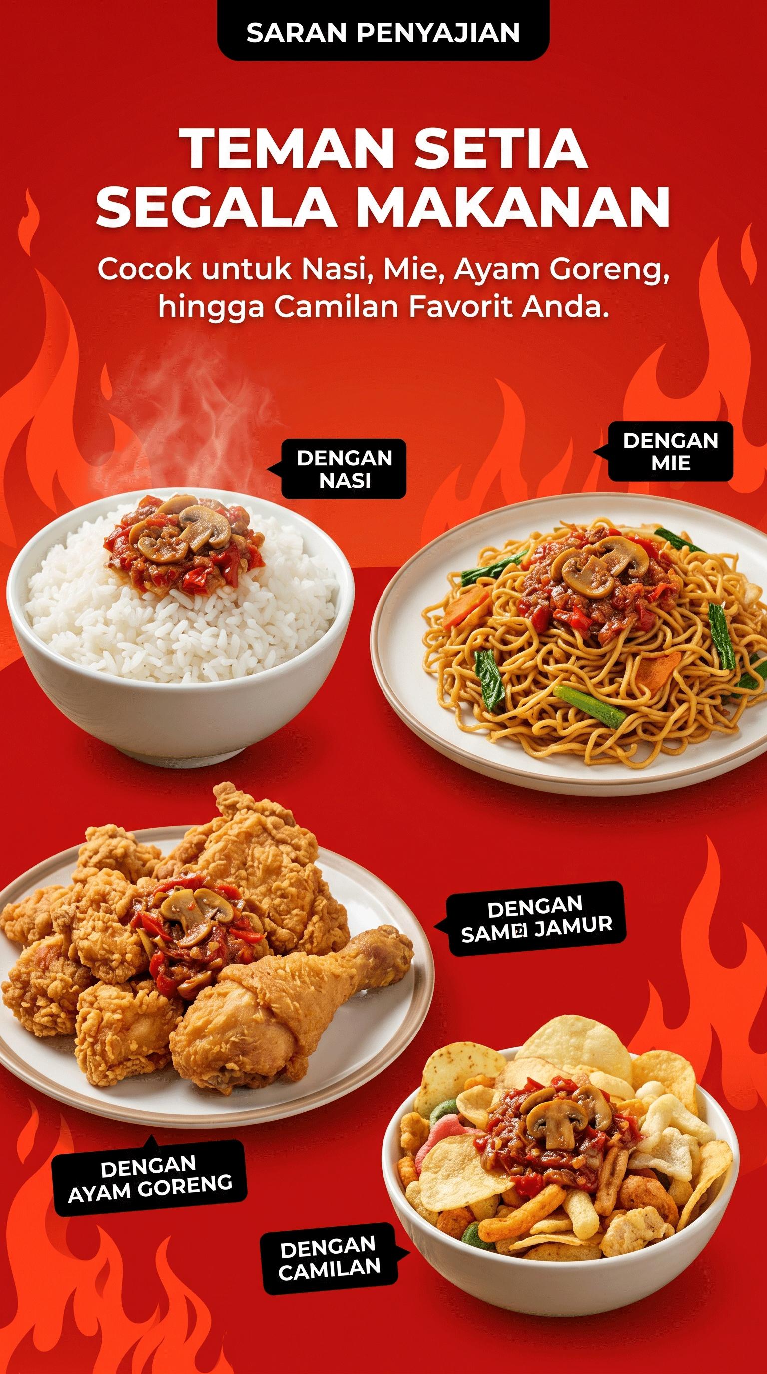 HOMETOWN - Sambal Jamur Rasa Pedas 80 gr