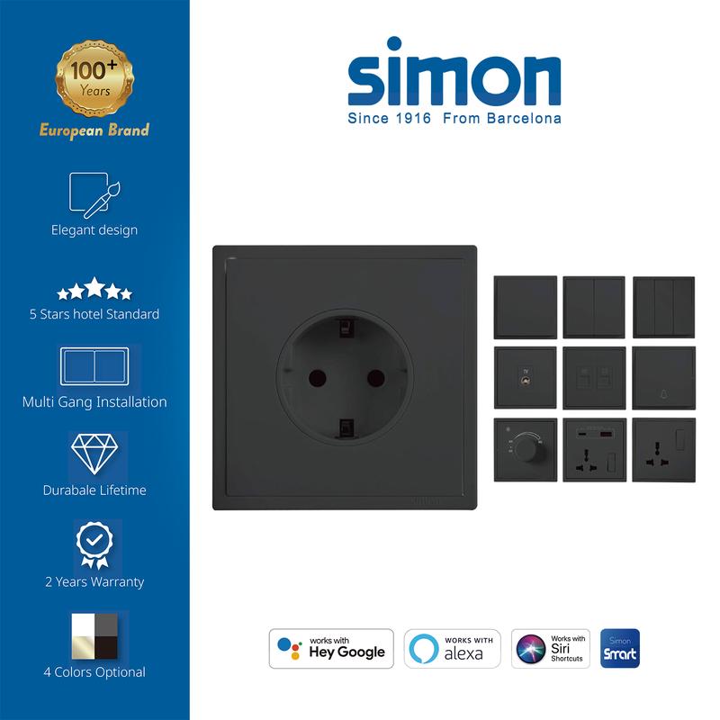 Simon - Saklar & Stop Kontak I7 Series Desain Elegan Klasik dengan ...