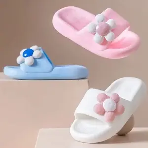 324 Sandal Slop Karet Anak Perempuan Motif Bunga Lucu