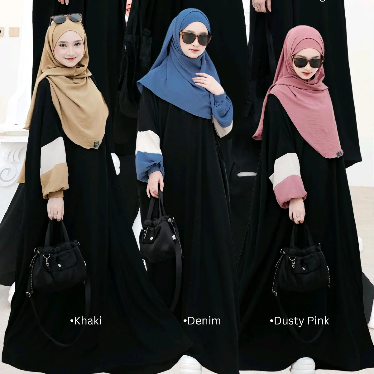 Denaf.outfit | Abaya Naura by Saz Daily - Abaya Kaftan Cuci Kering Pakai