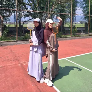 AZIZAH SPORTY | (One Set Sporty Non Khimar)   Baju Setelan  Olahraga Wanita Muslim  Bahan Cringkel Terbaru Celana Panjang