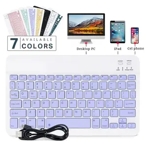 【GOOJODOQ】10 inch Wireless Bluetooth Keyboard  Lightweight Portable For iPad Samsung Xiaomi iPhone Colorful