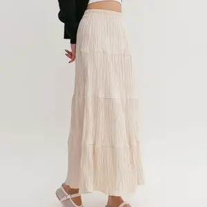 CWJ TESSA PLEATS VELVET SKIRT / Rok Panjang Wanita / Rok Plisket Corduroy / Rok Basic / Rok A-Line / Maxi Skirt