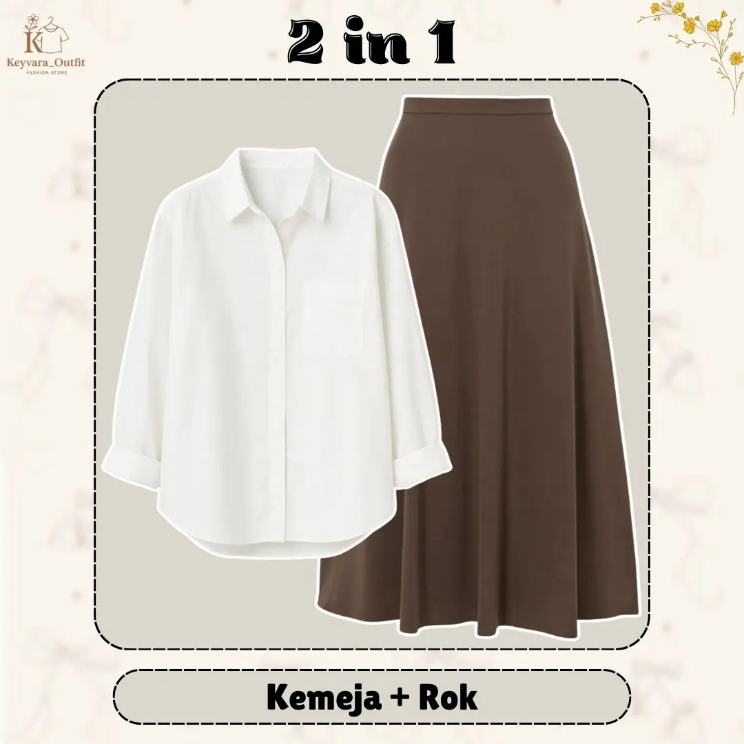 2in1 Kemeja + Rok
