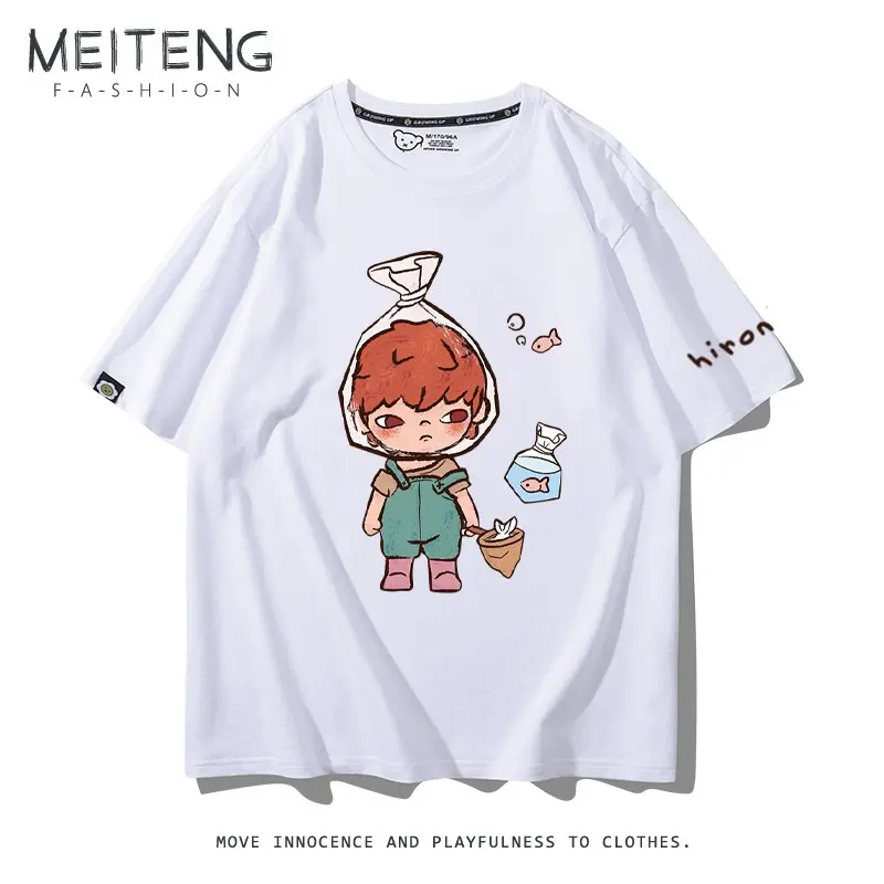 100% Cotton hironoclothing Merchandise T-Shirt Short Sleeve Men Women Couples Summer Cute All-Match Clothes