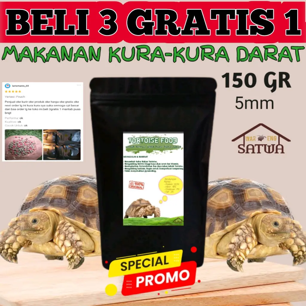 [BELI3GRATIS1] 150GR MAKANAN SULCATA PARDALIS ALDABRA PELET KURA-KURA DARAT TORTOISE FOOD PELLET BULAT PAKAN TORTO RED FOOT RADIATA RUSSIAN HERMANNI