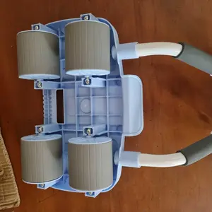 BUSINES Abdominal Wheel Roller Ab Auto Rebound 6 Pads 4 Wheels Gym Home Workout Hitung Cerdas