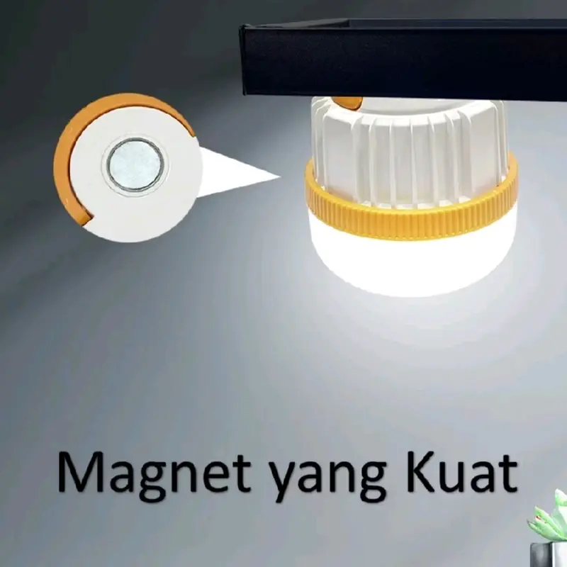Lampu emergency maxpower 300 watt dan 400 watt 3 mode cahaya charger tipe C tahan hingga 6-8 jam Camping Gantung 4