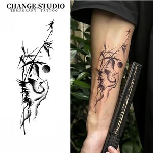 Hình Xăm Tạm Thời, Hình Xăm Hạc, Không Thấm Nước, Không Lo Rạn, Kéo Dài Trong 15 Ngày, Chống Ma Sát Miếng Dán Hình Xăm