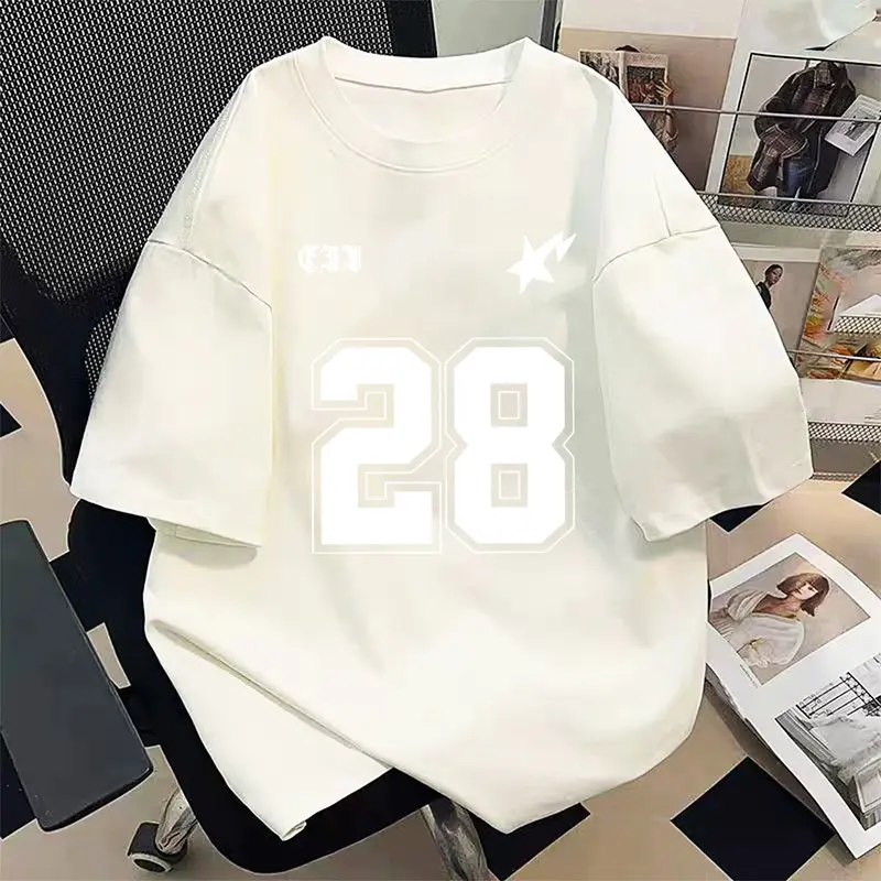 【100% Katun 20s】Daybreak fashion T-shirt Baju Kaos Oversize Cowok Putih Lengan Pendek Dewasa Dist ro Keren Premium Korean Style Round Neck 28 Pria Oblong Polos Hitam Combed Atasan Simple N0155 Fit 3