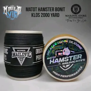 Mailovic Kite Gelasan Matot Hamster Klos 2000 Yard Spesial Tarik Jepret Tempel Ulur Permainan Adu Layangan Bahan Senar Putih 022 Tekstur Kasar Tahan Lama Pelindung Jari Sticker Keren Box Eksklusif