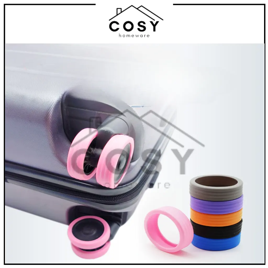 COSY 1pcs Silikon Pelindung Roda Koper Over Ring Karet Roda Koper Pengganti Cincin Karet Luggage Wheel