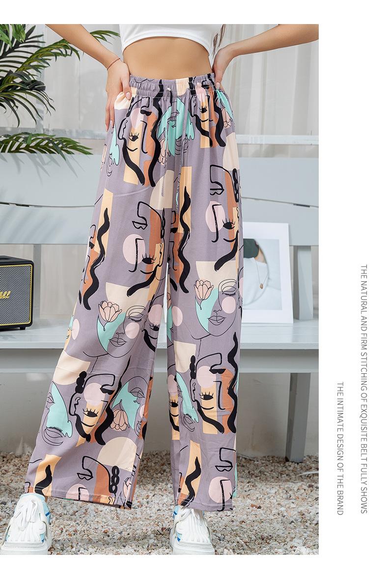Product Introduction of fat Women pants casual high waist wide leg comfortable plus size loose pants counter quality brand Fit Trouser Womenswear Bottom Soft Belt Day Elastic Lingerie 30