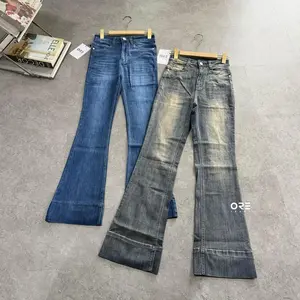 ORE - Keeyn Cutbray Jeans Wanita Highwaist Washed Strech Bawah Lebar / 27-34