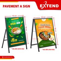 Gambar Extend Stand Display Banner Poster Menu Pavement A Sign Board 60x80cm 80x120cm Dua Sisi Outdoor Indoor AS-68 ASL-68 ASL-812 - ASL-68S dari Foyu Photo Kota Administrasi Jakarta Selatan 3 Tokopedia