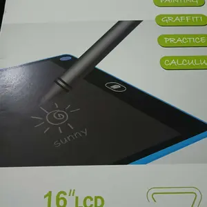 OLYPS LCD Writing Tablet CP16 12 Inch dengan Stylus Lukisan Anak-anak Portabel dan Ramah Lingkungan Hitam