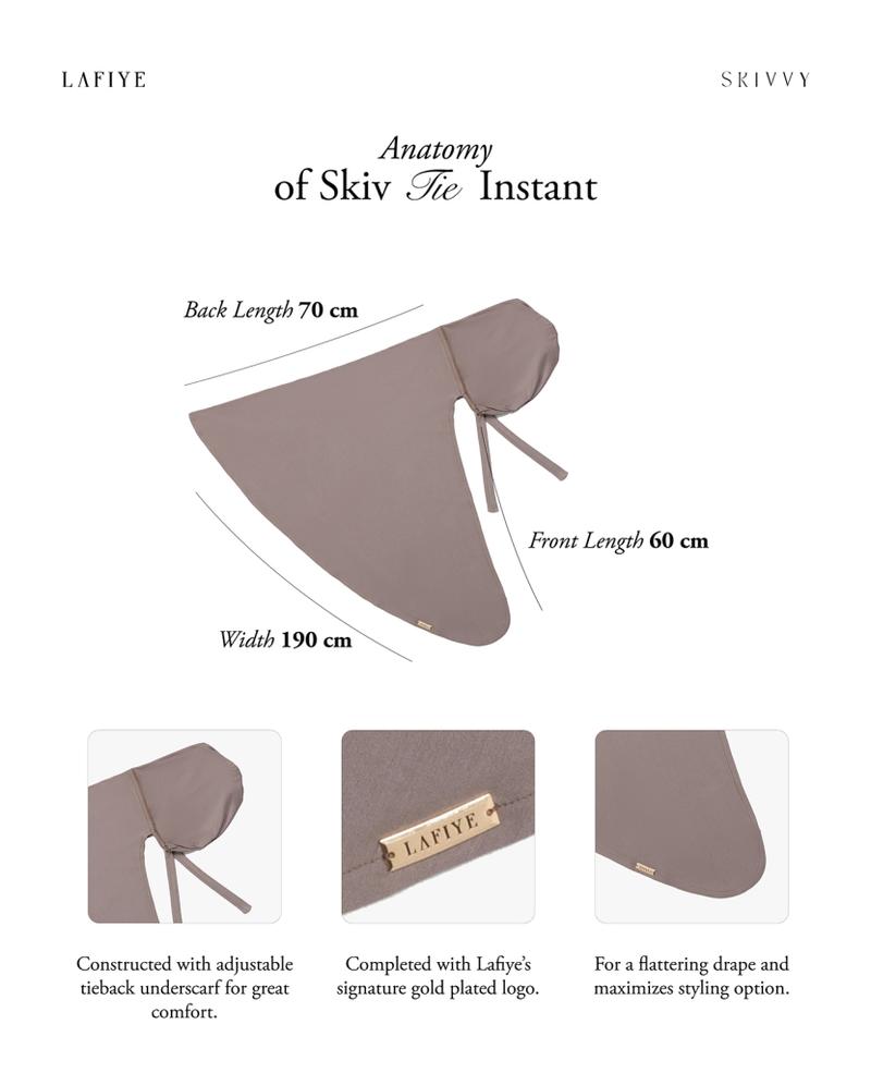 Product Introduction of Skiv Tie Instant Lafiye Original Ready Stock Pasmina Instan Tencel Adem Pashmina Muslim Jilbab Kerudung Wanita 7