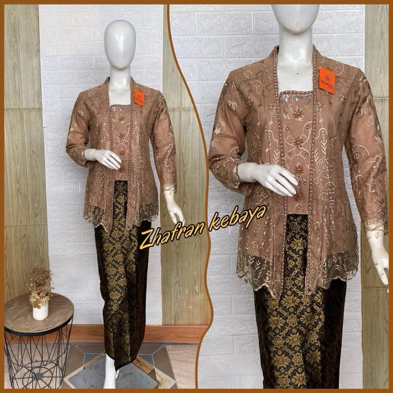 Kebaya kutubaru modern full payet bahan tulle modern (Kns) 3