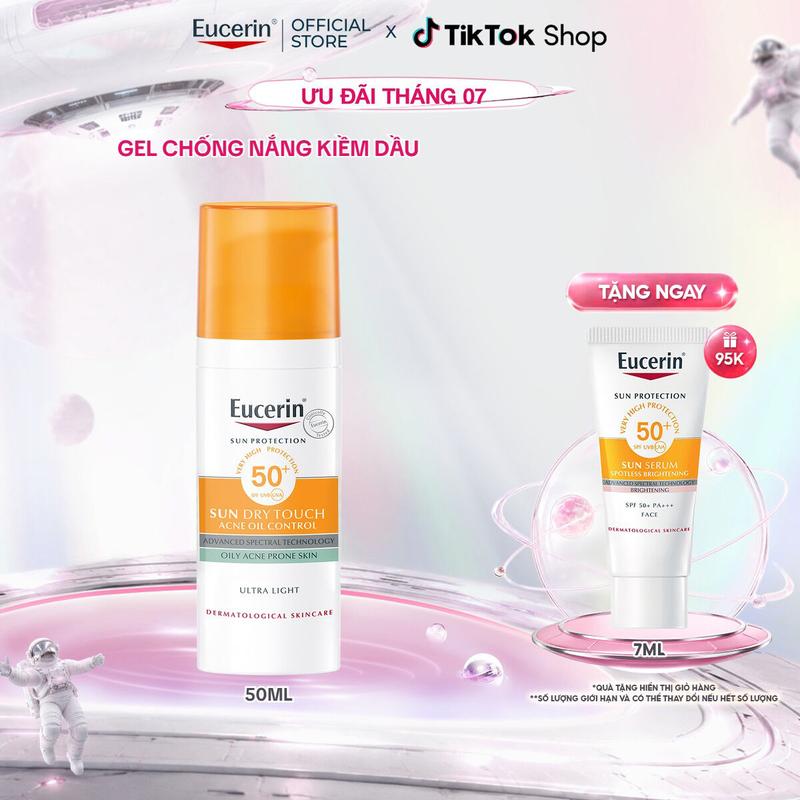 [KOL] Kem chống nắng kiềm dầu & ngừa mụn Eucerin Sun Dry Touch SPF50+ 50ml