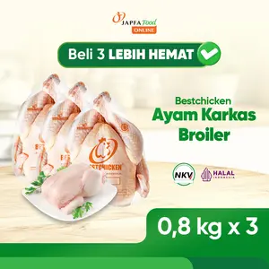 Bestchicken Ayam Karkas Broiler / Ayam Utuh Japfa Food 800 gram / 0.8 kg - Isi 3 pack