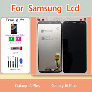 For Samsung Galaxy J4 Plus J6 Plus Lcd,Phone Touch Screen Replacement,Send Protective Film,Tools and glue,Cellphone Accessory Installation,Smartphone Device.