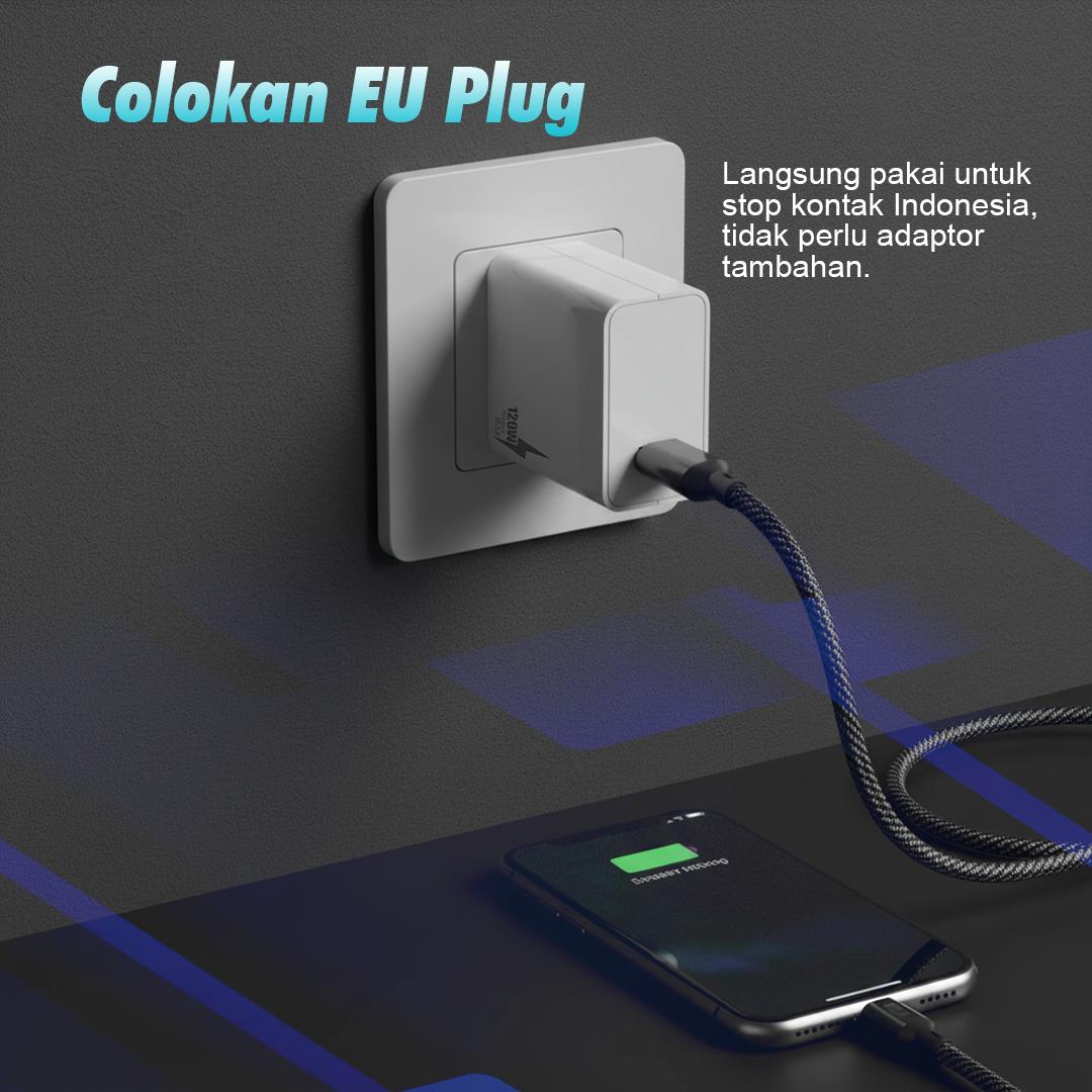 DingDong Charger Kepala Fast Charging 120W – Adaptor USB Type C