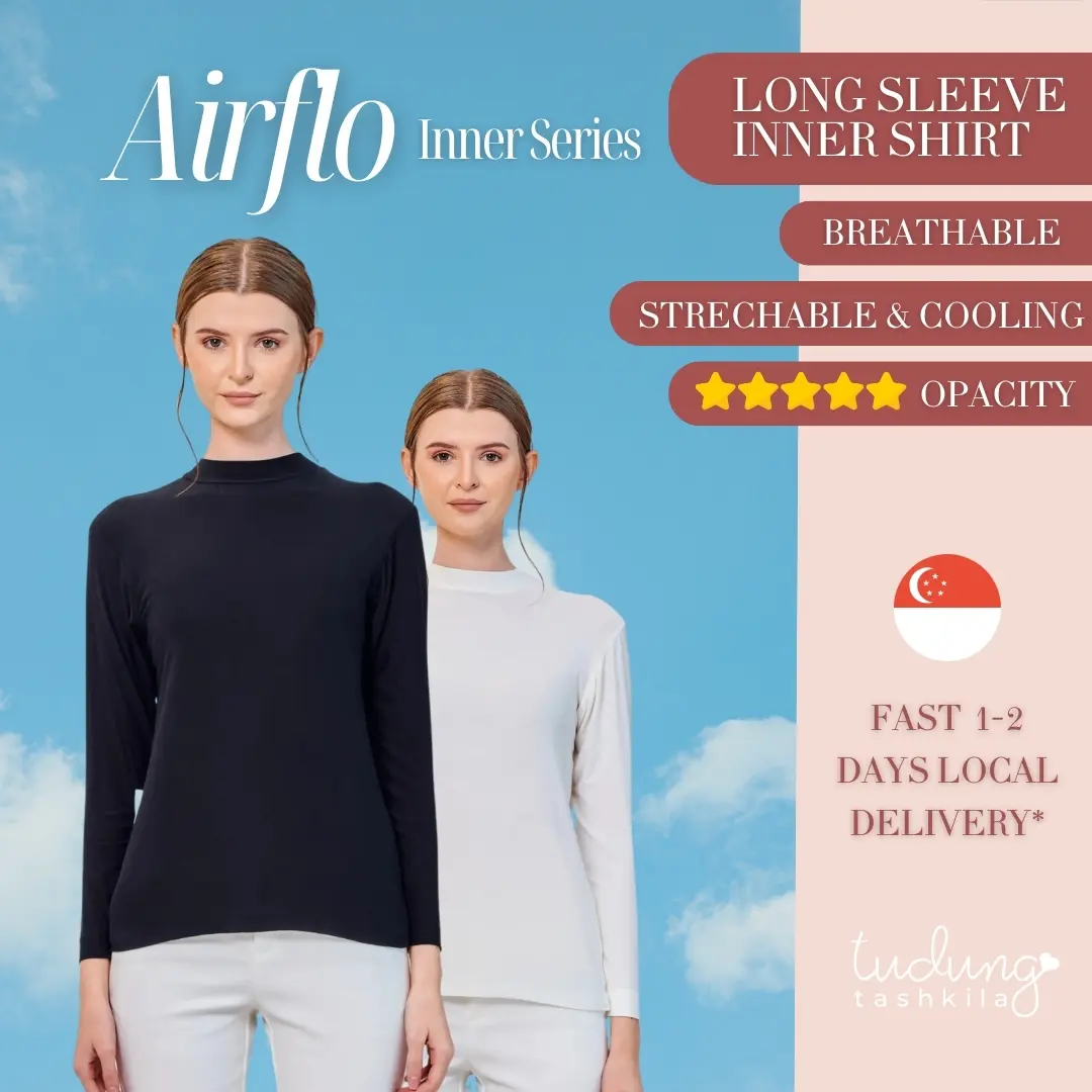 Long Sleeve Inner Shirt | Airflo Series | Tudung Tashkila | Cotton