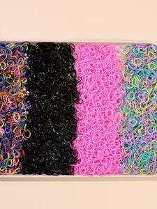 1000 piezas de coleteros desechables con resorte y colores vibrantes, bandas elásticas para niñas lindas, aptas para mujeres y mascotas, para todas las estaciones