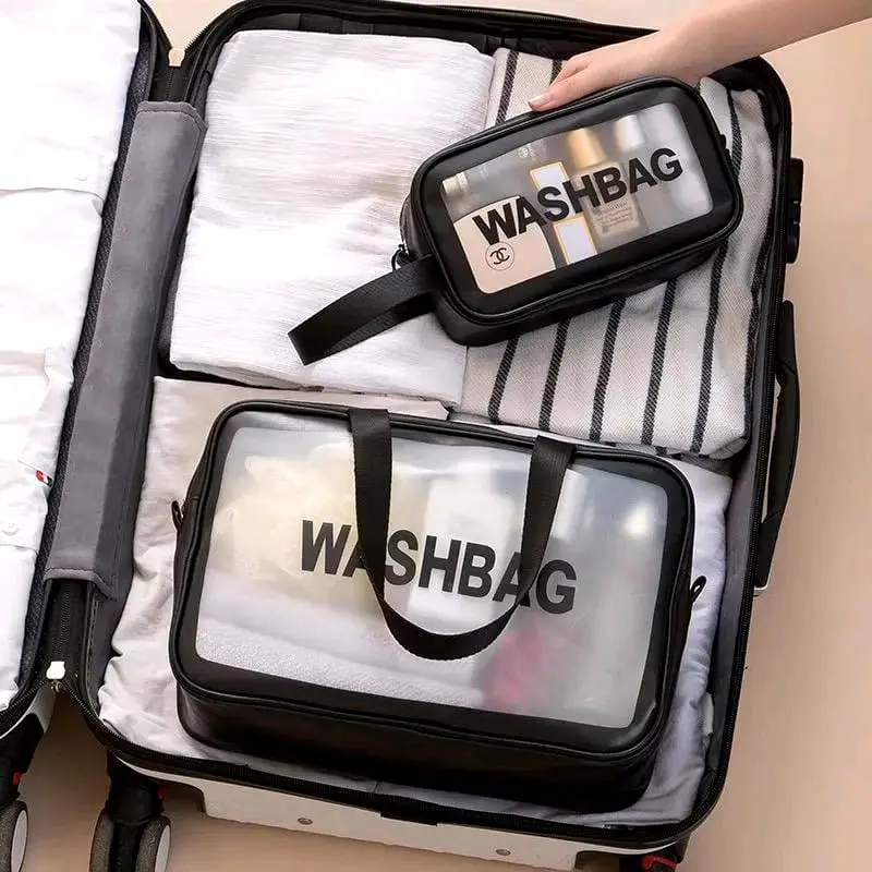 TAS KOSMETIK TRANSPARAN / POUCH MAKE UP / WASHBAG POUCH / TAS MAKE UP WATERPROOF 4