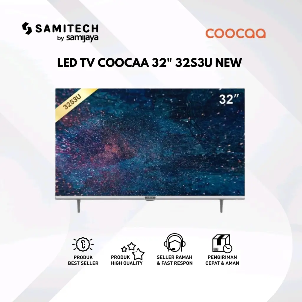 LED TV 32INCH COOCAA 32S3U 32 S3U NEW DIGITAL SMART TV FREE PACKING KAYU