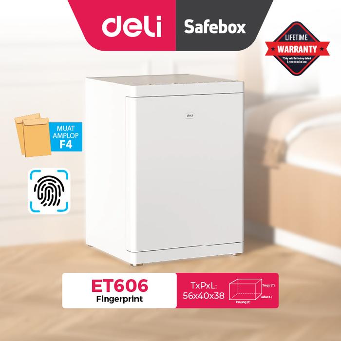 Gambar Deli Brankas Besi / Safe Box / Home Bedside Cabinet / Sidik Jari / Fingerprint / 40x38x56 ET606 dari Deli Brankas Official Store Kota Administrasi Jakarta Timur Tokopedia