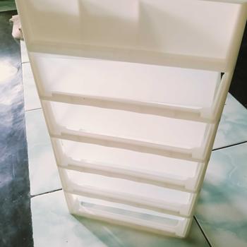 Product Review of Rak Kosmetik 5 Susun Laci Tarik Organizer Meja Rias Kamar Storage Serbaguna Plastik Putih Aesthetic Bagus from Y**I 1