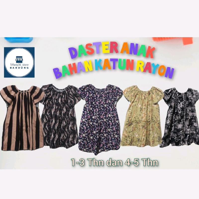DASTER ANAK / DRESS ANAK PEREMPUAN 1-5 tahun Katun rayon 1
