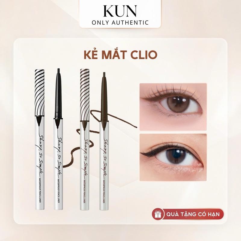 Chì kẻ mí mắt Clio lâu trôi, 2 màu đen, nâu, đầu mảnh, siêu mịn lì - Cosmetic, Mỹ Phẩm Trang Điểm Son