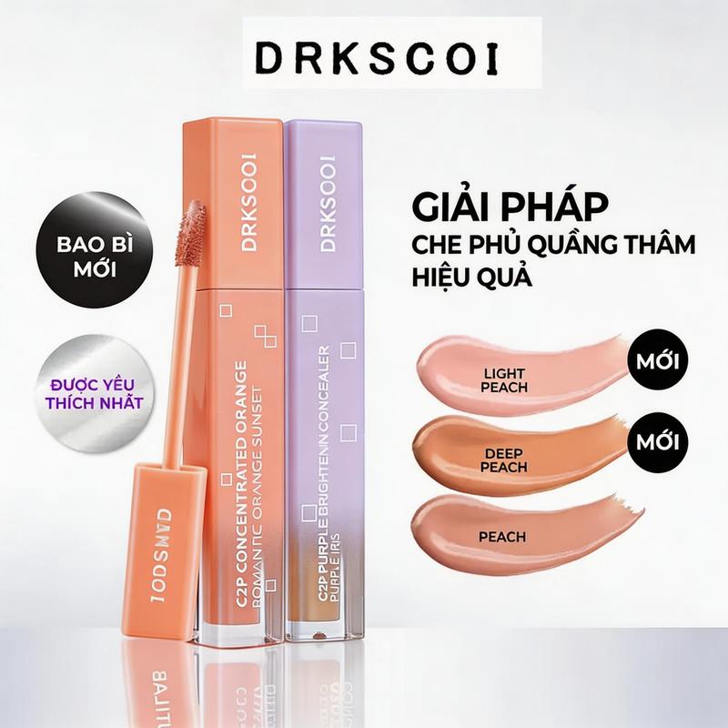 Kem che khuyết điểm & triệt sắc DRKSCOI Concentrate Peach Dark Spot & Retouch…