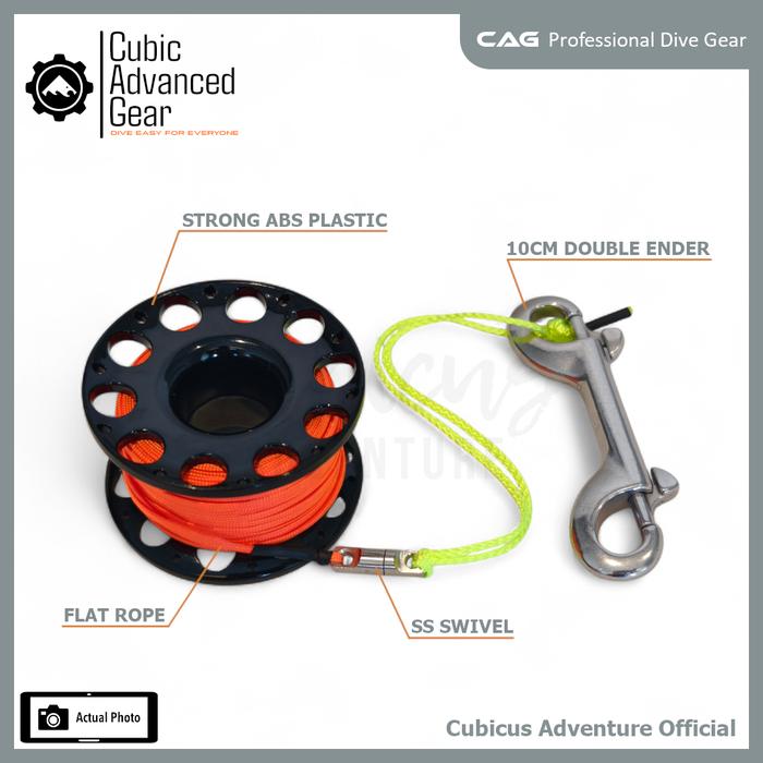 Jual CAG Plastic Finger Dive Reel Spool with Brass Clip | Scuba Diving ...