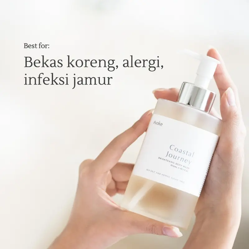 Sabun Mandi EVOKE Brightening Body Wash - Coastal Journey untuk Kulit Sensitif dan Luka Kering - Soap 1