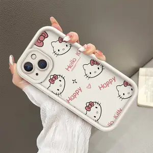 Case For Realme C71 C75 C75X Note 50 Note 60 C61 C63 5 5i 5s 7i C2 C11 2020 C11 2021 C12 C15 C17 C20 C21Y C25 C25Y C30 C30S C31 C33 C35 C53 C55 C65 C67 Putri Casing Ponsel kucing Kitty Happy, Desain Lucu JTTY