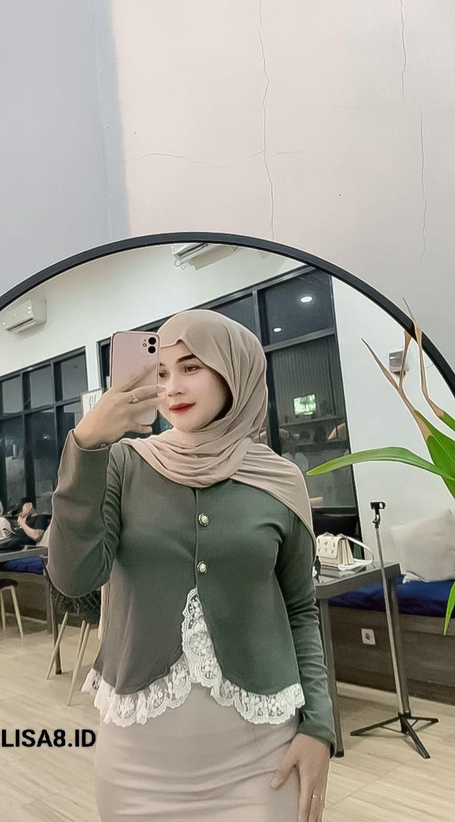 Atasan Viral Sabrina Blouse wanita Knit Premium melar Renda halus Atasan semi crop Korean Style Kekinian