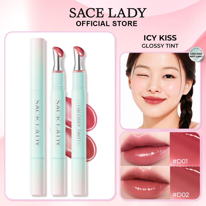 [COD] Son Tint Bóng SACE LADY Tráng Gương Giúp Đôi Môi Căng Mọng Trong Trẻo Tự Nhiên 1.8g