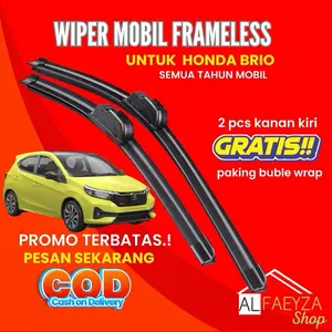 Wiper Kaca Mobil Frameless Honda Brio 1 set 2 pcs kanan kiri Karet Kendaraan