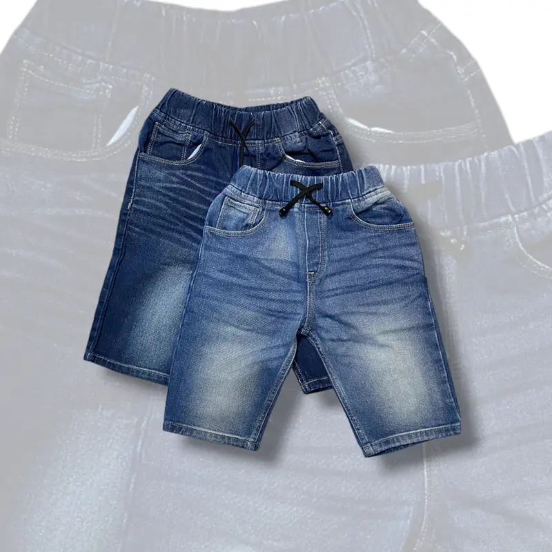 Setelan Jeans Pendek Anak Dan Kaos Distro Bahan Katun Usia 3-12 Tahun Sage Pakaian Fashion - Motif Baju 3