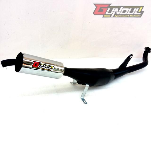 Knalpot racing yamaha Alfa y100 suara kering power maksimal