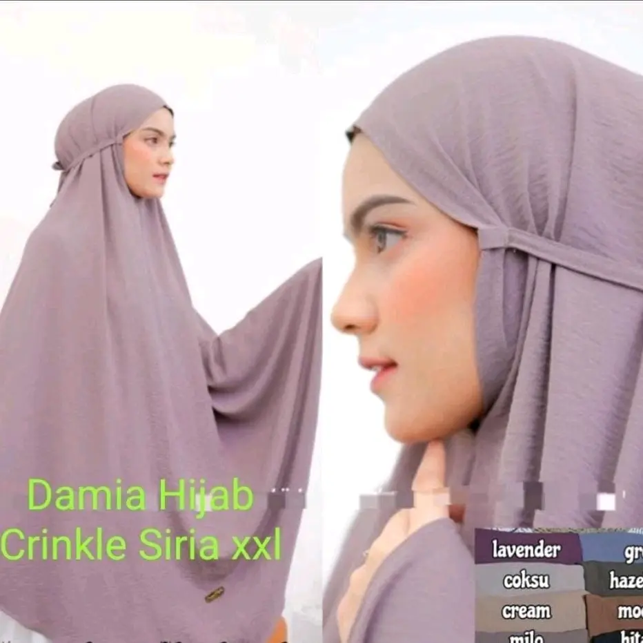 KHIMAR | BERGO | JUMBO | CRINKLE | SUPER | XXXL Jilbab Kerudung Syari Airflow